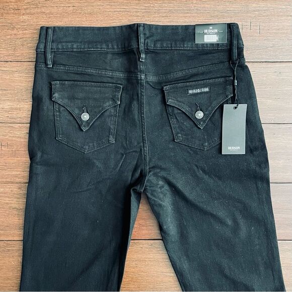 Hudson Midrise Straight Jean Pitch Black Size 32 US 12 - Picture 9 of 13